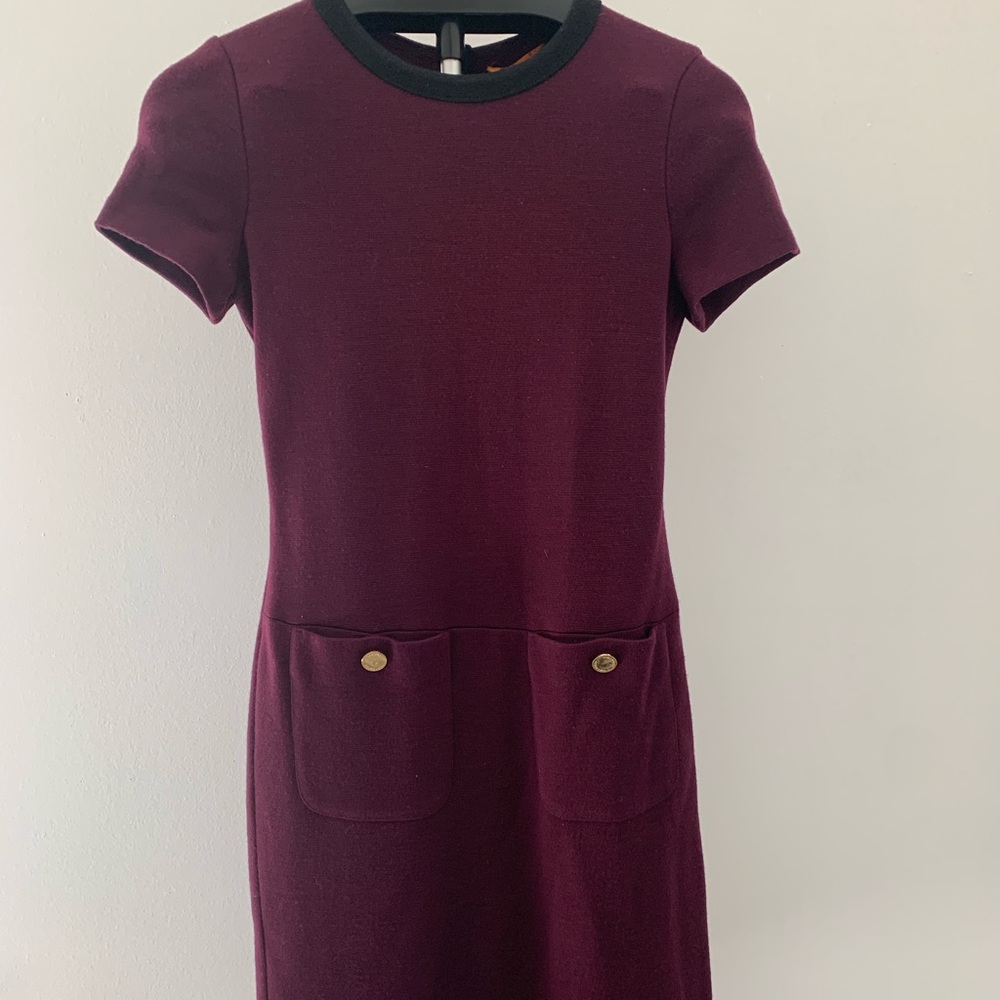 Tory Burch Burgundy Sweater Dress